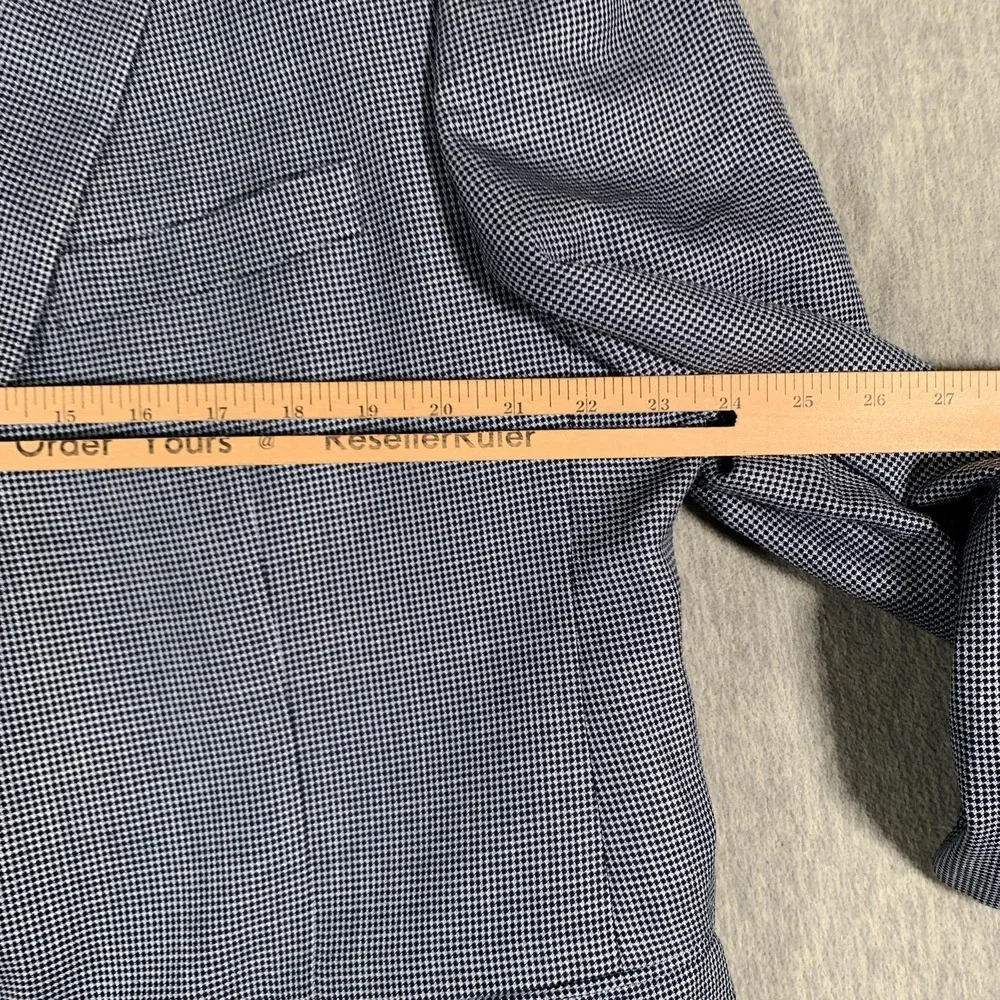 David Donahue Blazer Mens 48R Blue Check Wool Silk Linen Sport Coat Connor‎ SPJ
